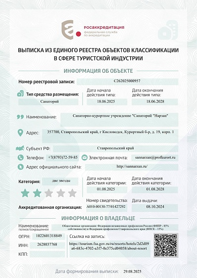 Выписка из единого реестра